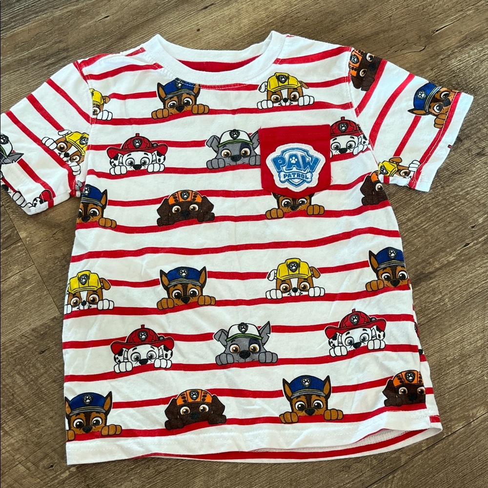 Nickelodeon Paw Patrol Striped T-Shirt - Red, White, Multicolor